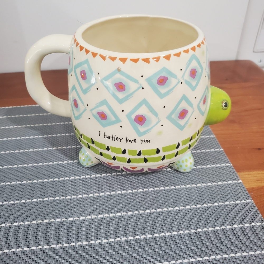 Natural Life Multicolor Turtle Mug - Picture 3 of 6
